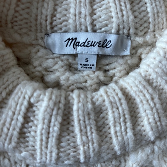 Madewell Cable-Knit Oversized Sweater size S - Picture 3 of 4